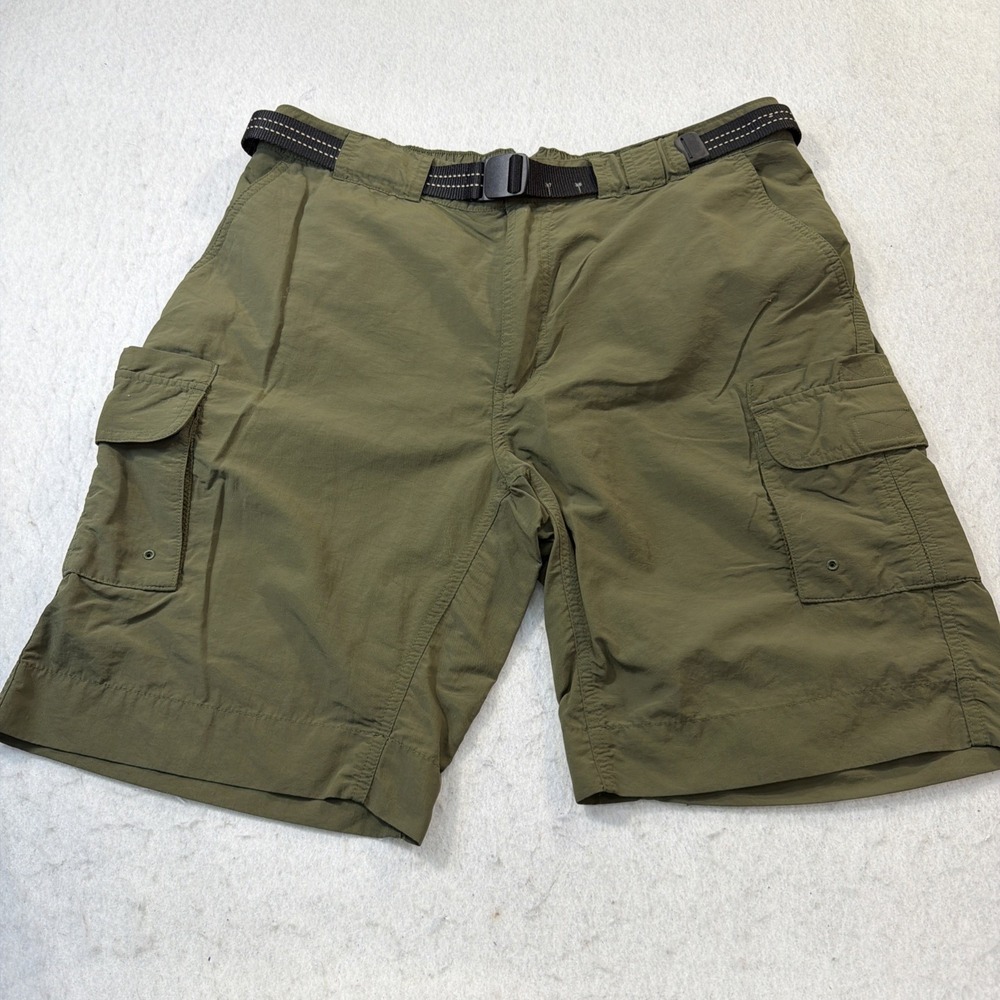Magellan Fish Gear Water Repellent Belted Lightweight Mens Cargo Shorts Sz L